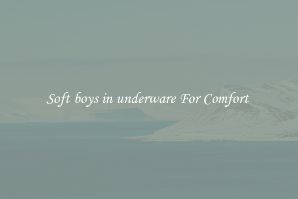 Soft boys in underware For Comfort 