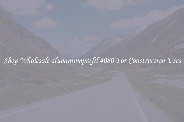 Shop Wholesale aluminiumprofil 4080 For Construction Uses