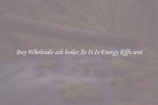 Buy Wholesale ash boiler As It Is Energy Efficient