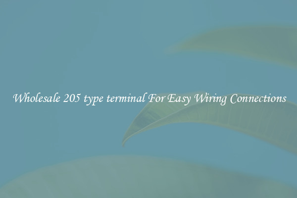 Wholesale 205 type terminal For Easy Wiring Connections