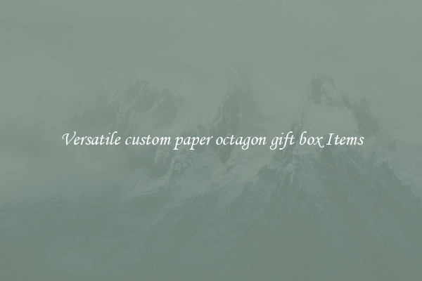 Versatile custom paper octagon gift box Items