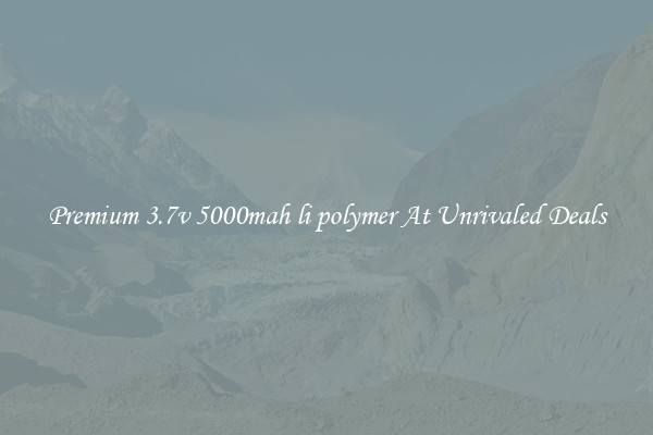 Premium 3.7v 5000mah li polymer At Unrivaled Deals