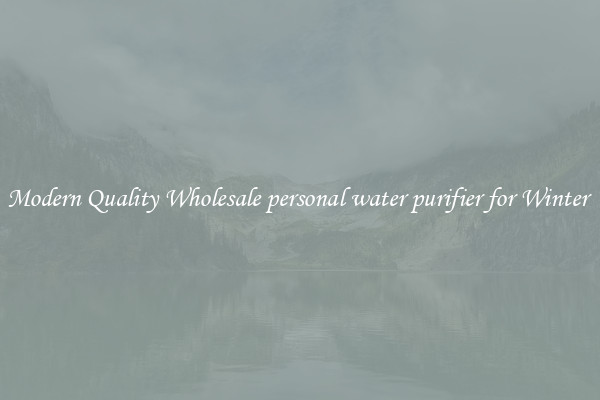 Modern Quality Wholesale personal water purifier for Winter 