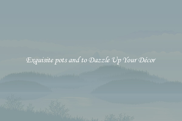 Exquisite pots and to Dazzle Up Your Décor 
