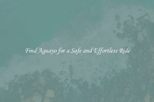 Find Aguayo for a Safe and Effortless Ride