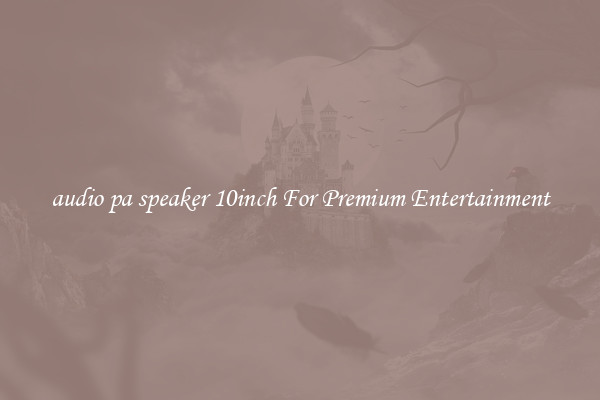 audio pa speaker 10inch For Premium Entertainment
