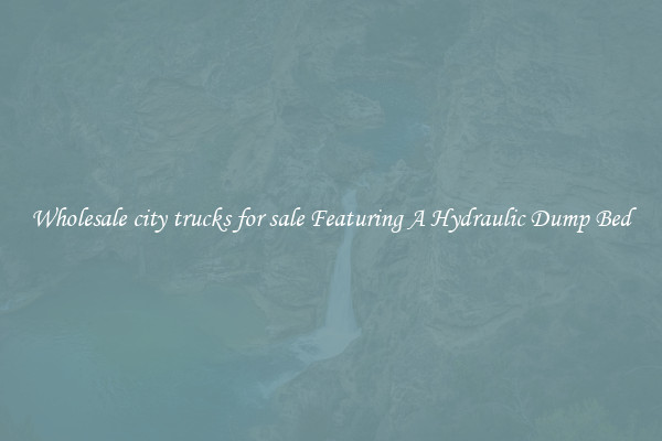 Wholesale city trucks for sale Featuring A Hydraulic Dump Bed