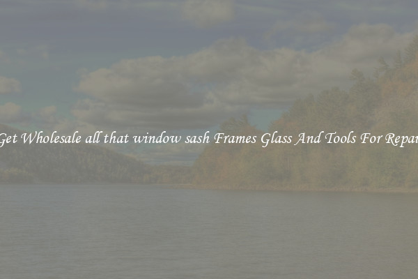 Get Wholesale all that window sash Frames Glass And Tools For Repair