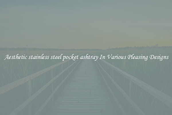 Aesthetic stainless steel pocket ashtray In Various Pleasing Designs