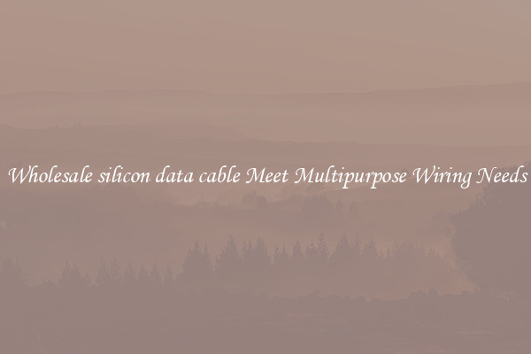 Wholesale silicon data cable Meet Multipurpose Wiring Needs